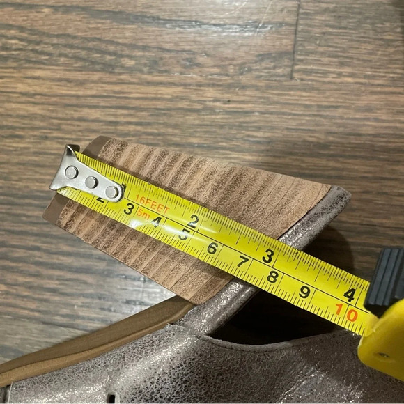 Paul Green Cosmo Leather Lace-Up Sandals Smoke Metallic size 6.5 - Picture 9 of 11